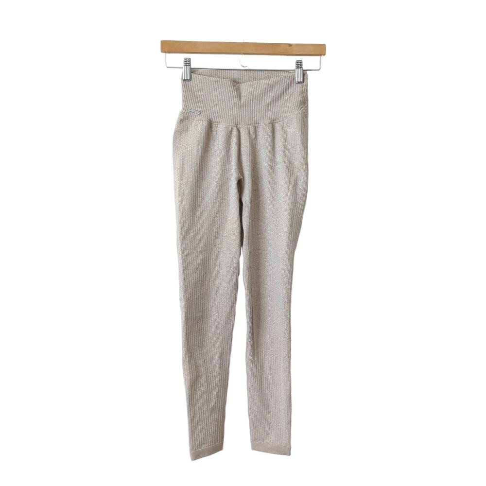 aim'n Women's Stretchy Yoga Pants Leggings Small‎ Seamless Ribbed Scrunch Bum S